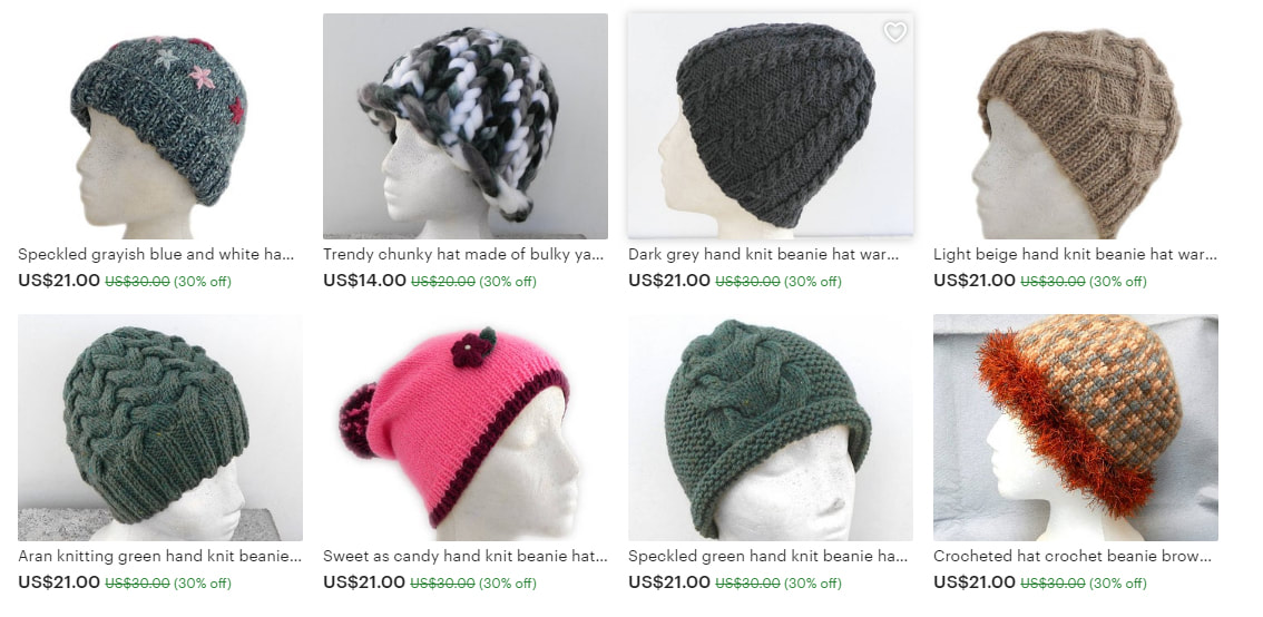 YANKAcrochet sale offer on handmade gifts, crochet hats on Etsy